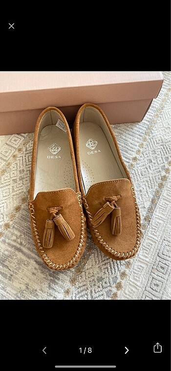 DESA ORİJİNAL TABA KADIN SÜET LOAFER / BABET