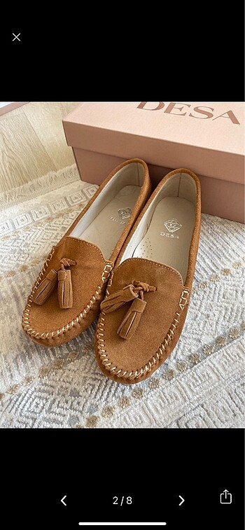 Desa DESA ORİJİNAL TABA KADIN SÜET LOAFER / BABET