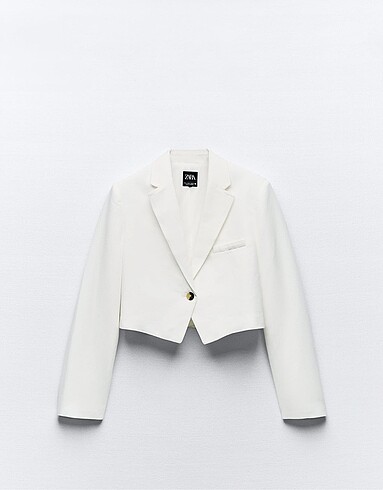 ZARA keten crop ceket