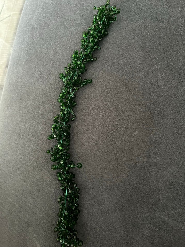 Boncuklu Yeşil Kadın kına saç  aksesuarı - Görsel 2