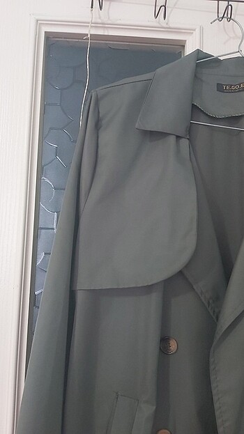 Askeri yeşil trençkot - Görsel 3