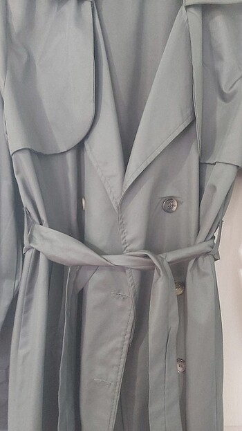 Askeri yeşil trençkot - Görsel 5