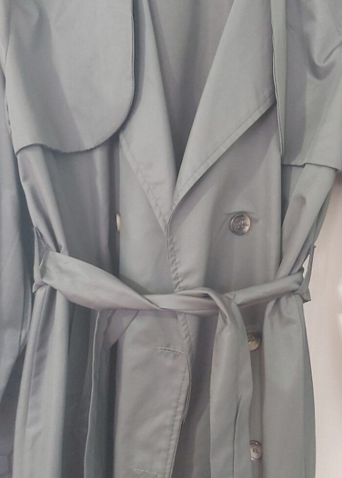 Askeri yeşil trençkot - Görsel 5