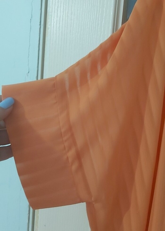 Turuncu transparan gömlek - Görsel 4
