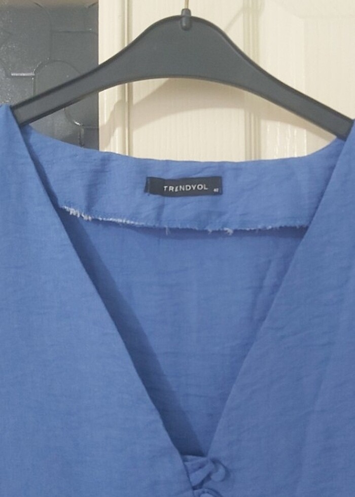 Saks mavisi bluz  - Görsel 4