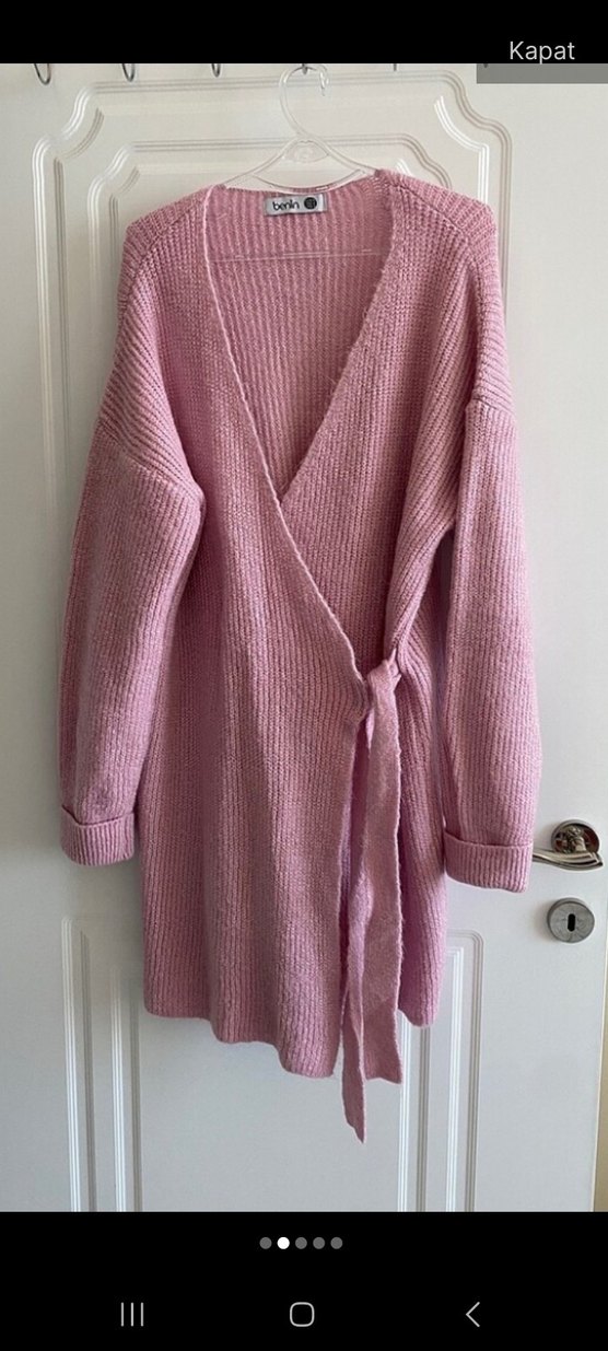 Önü Bağlamalı Triko Hırka - Görsel 4