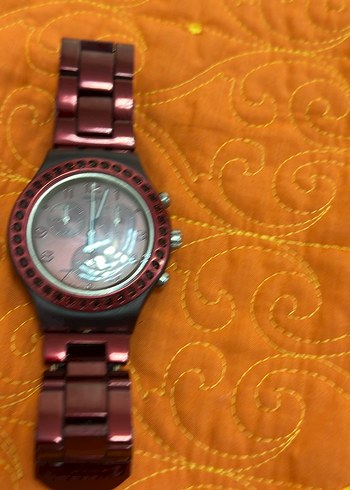 Swatch Bordo Vintage Kadın Kol Saati