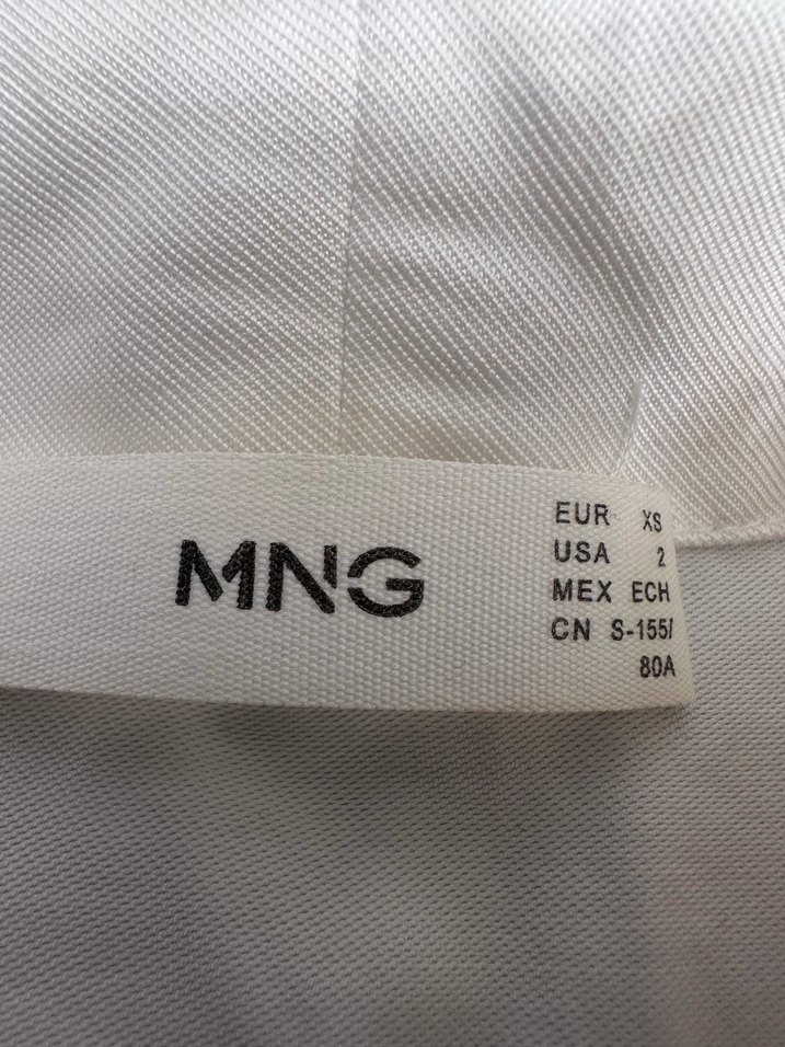 Beyaz V Yakalı Keten Midi Elbise - Görsel 2