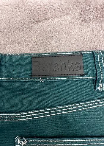 Kadın Yeşil Bol Kesim Kot Pantolon - Görsel 5