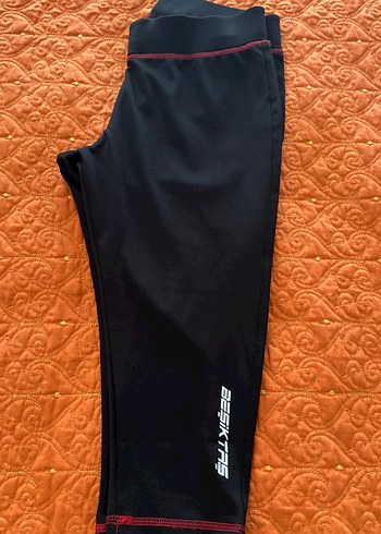 Kadın Siyah Streetwear Midi Tayt - Görsel 3