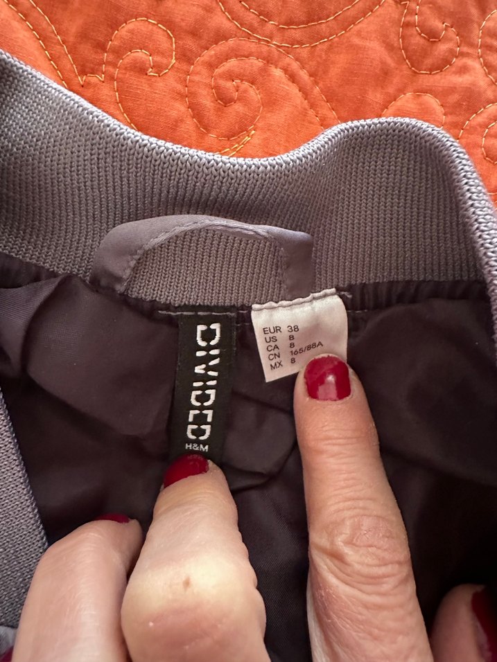 Gri Kadın Fermuarlı Street Wear Ceket - Görsel 2