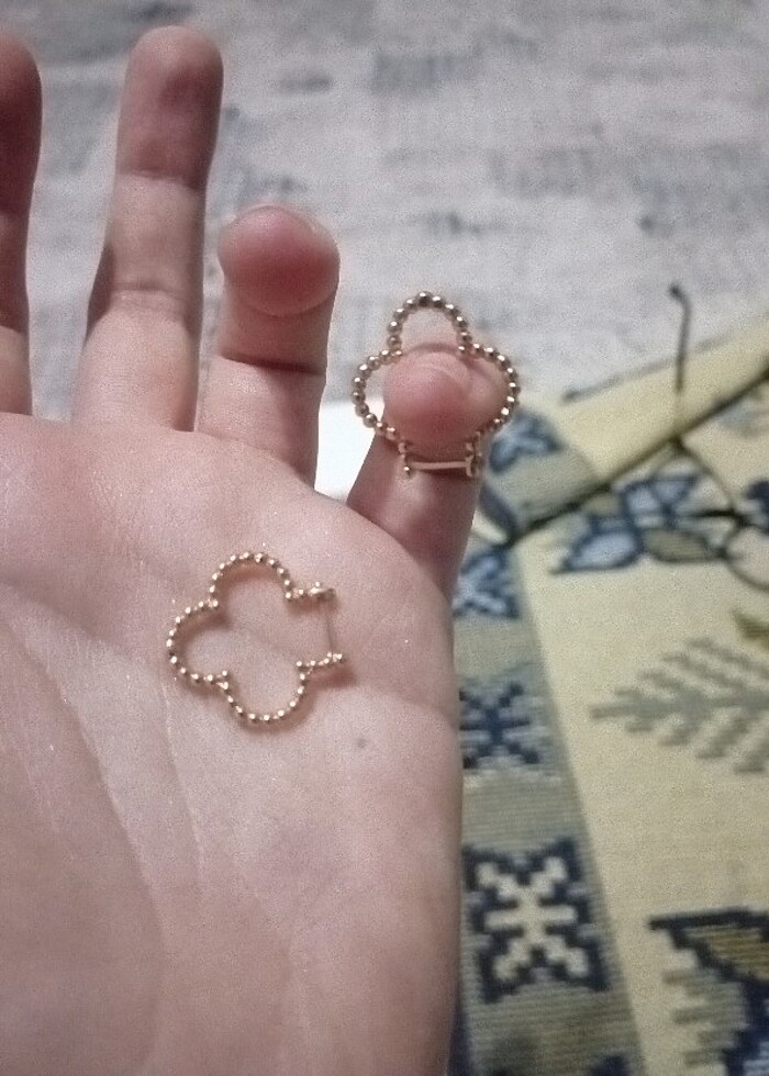 Küçük yonca küpe - Görsel 2