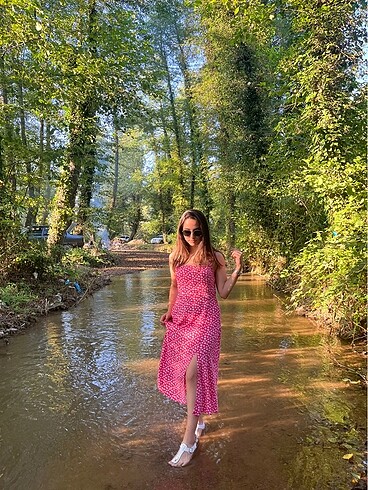 s Beden Pembe elbise
