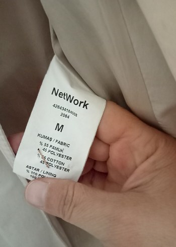 Network Düğmeli krem renk çok az kullanılmış