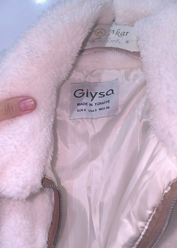 Diğer Kürklü Beyaz Peluş Ceket