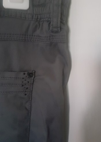 50 Beden gri Renk Gri Kemerli Rahat Kesim Kadın pantolon