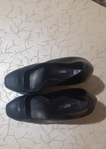 36 Beden siyah Renk Kadın Siyah Buckle'lı Gotik Stiletto
