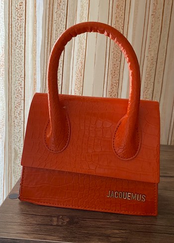 Diğer Canli Turuncu Croco Desenli Jacquemus Mini Canta