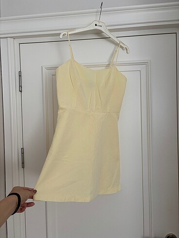 zara butteryellow mini elbise