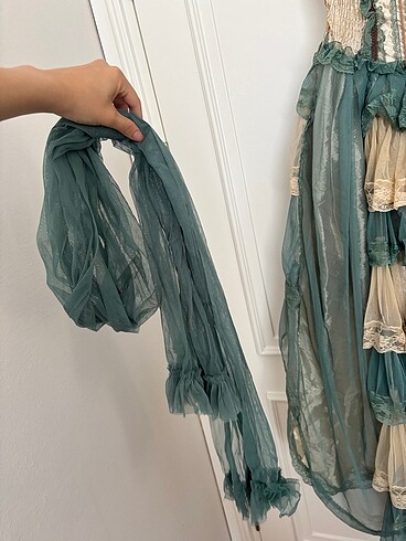 Tebi vintage fransız orta çağ tarzı mezuniyet elbisesi - Görsel 7