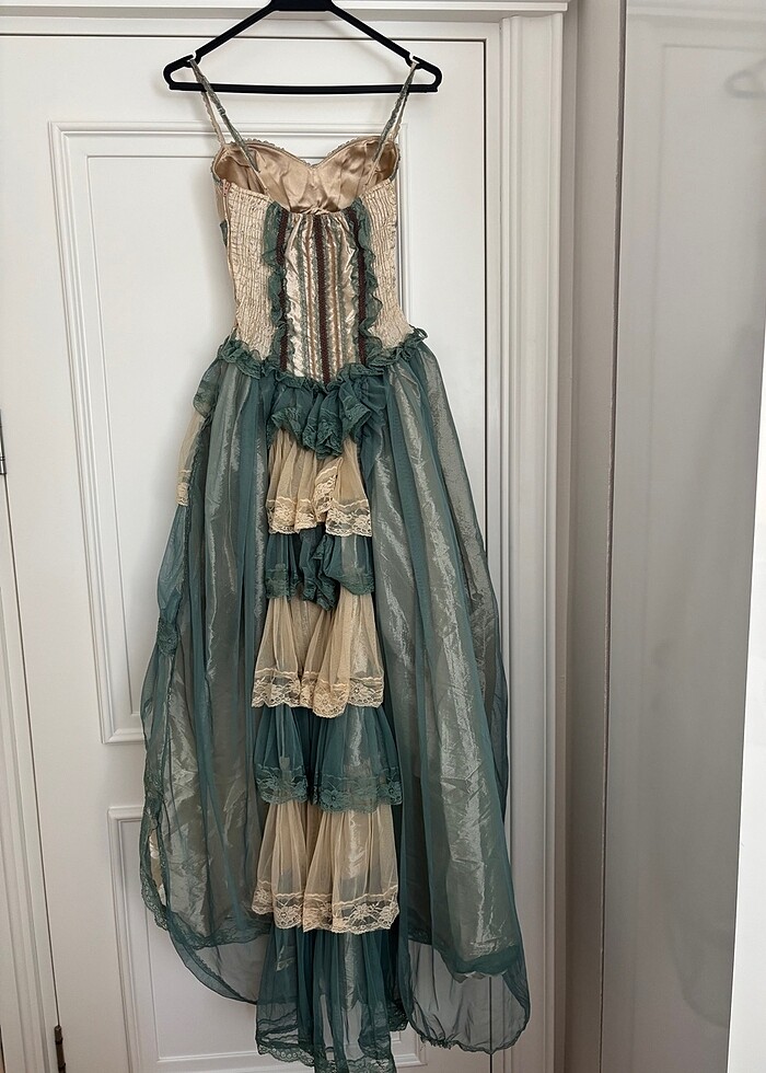 Tebi vintage fransız orta çağ tarzı mezuniyet elbisesi - Görsel 4