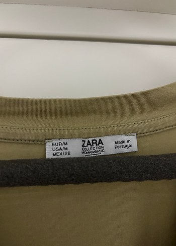 zara yeşil v yaka t shirt - Görsel 2
