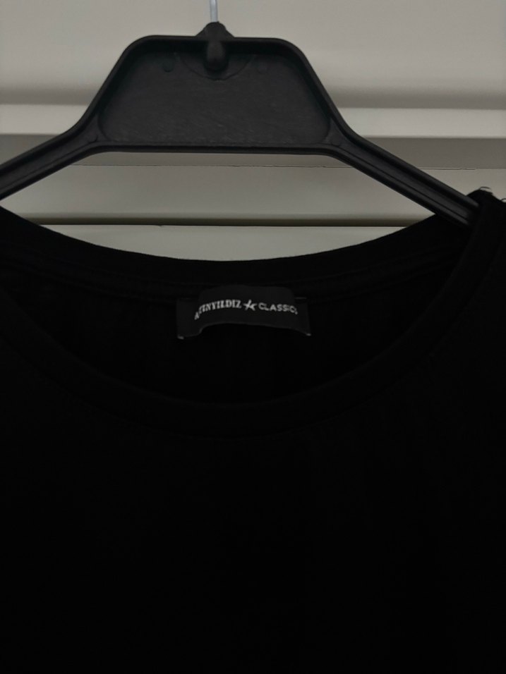 Erkek Siyah Kısa Kollu tshirt altınyıldız - Görsel 2