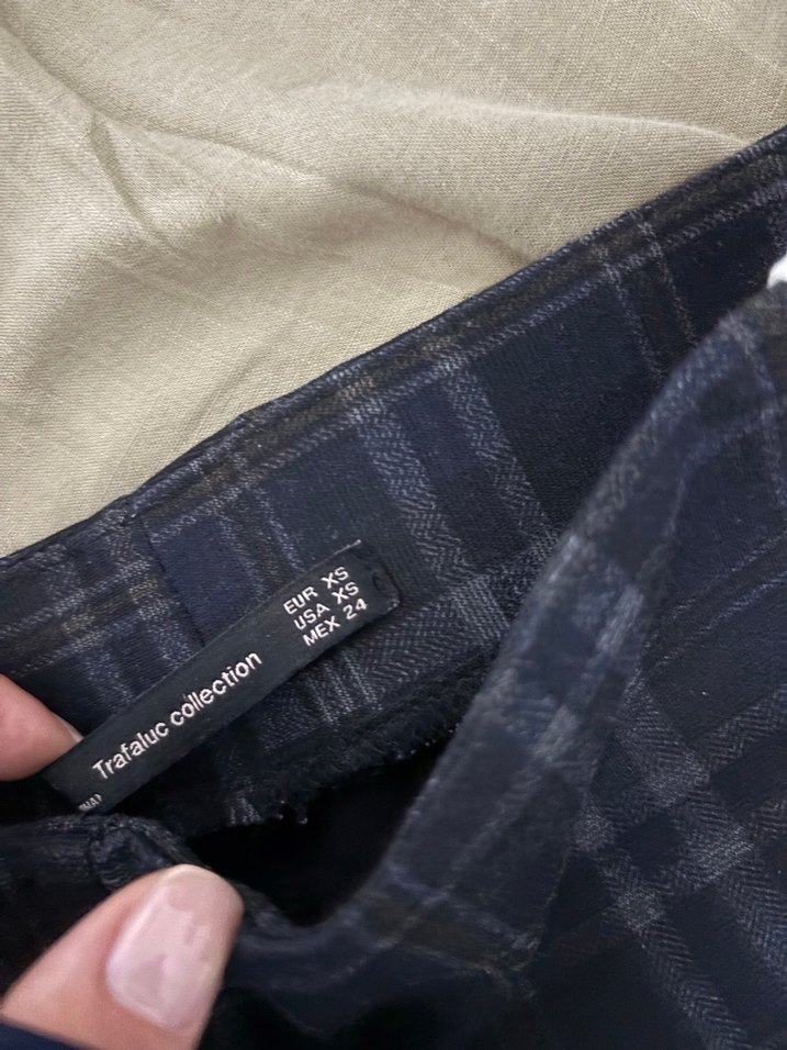 Zara kışlık ekoseli tayt - Görsel 3