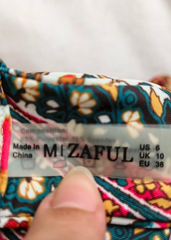 Zaful M Bağlamalı Renkli Desenli Bohem Bikini Takımı - Görsel 2