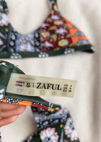 Zaful S Bikini Desenli Çok Renkli Bohem - Görsel 2