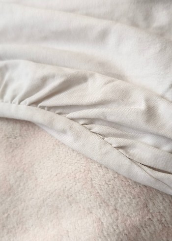 Siyah Beyaz Beli Büzgülü Vintage Tişört y2k - Görsel 3