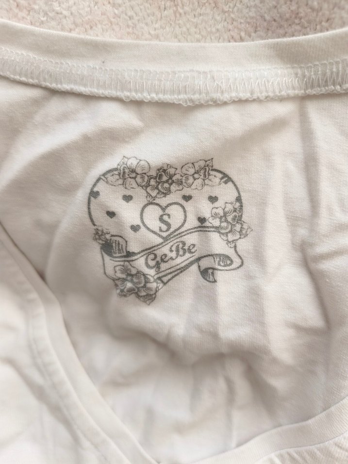 Siyah Beyaz Beli Büzgülü Vintage Tişört y2k - Görsel 2