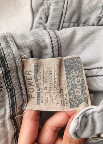 Dolce Gabbana Açık Gri Erkek Denim Bol Kesim Pantolon - Görsel 4