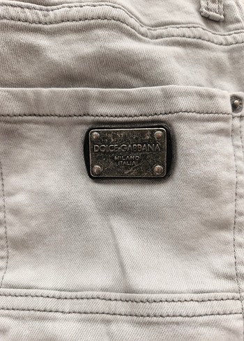 Dolce Gabbana Açık Gri Erkek Denim Bol Kesim Pantolon - Görsel 3