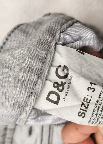 Dolce Gabbana Açık Gri Erkek Denim Bol Kesim Pantolon - Görsel 5