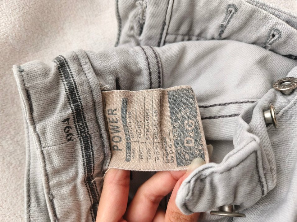 Dolce Gabbana Açık Gri Erkek Denim Bol Kesim Pantolon - Görsel 4