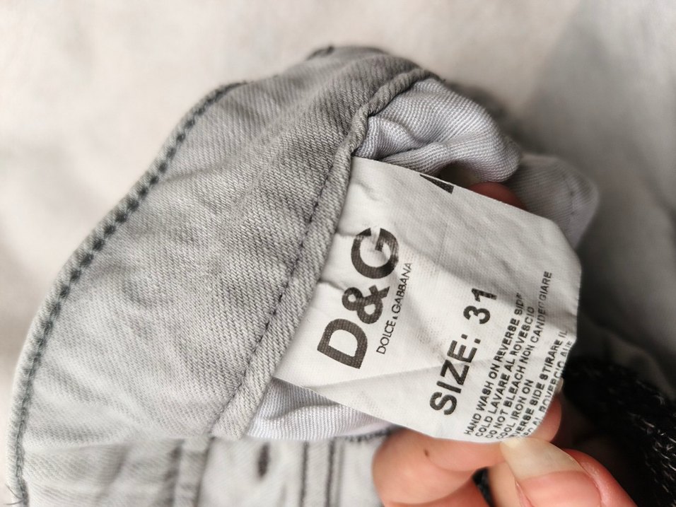 Dolce Gabbana Açık Gri Erkek Denim Bol Kesim Pantolon - Görsel 5