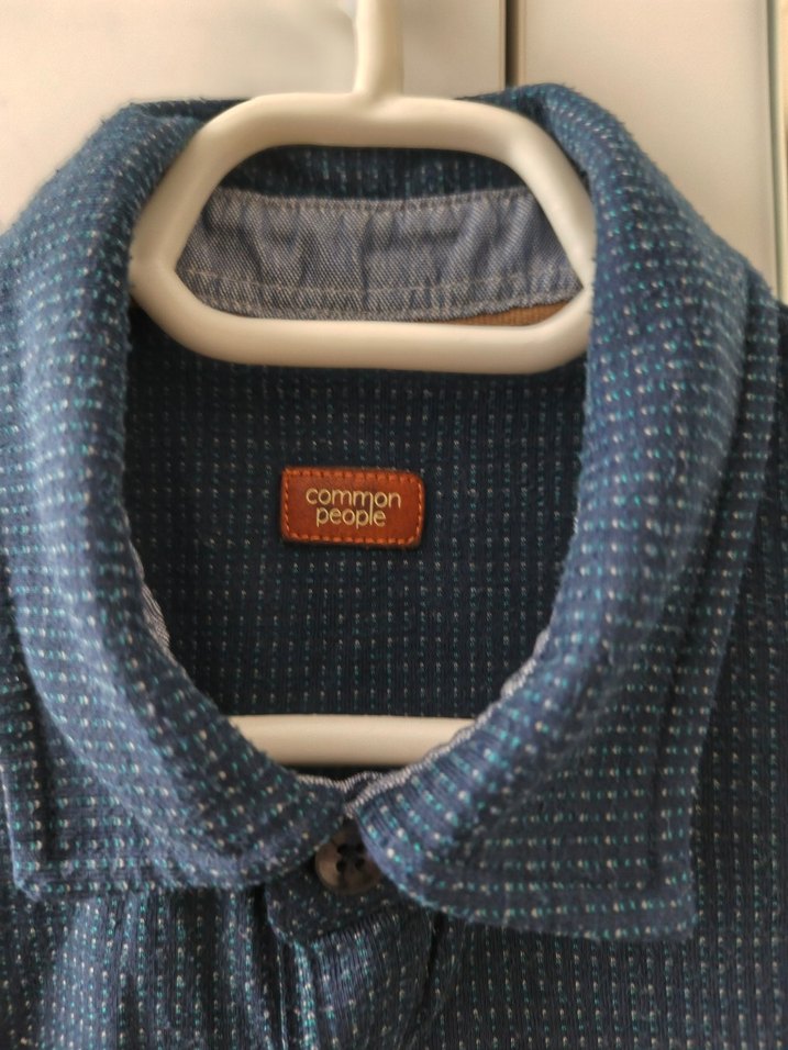 Desenli Erkek Lacivert Denim Polo Tişört - Görsel 2