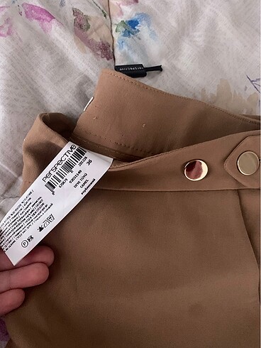 36 Beden camel Renk Kumaş pantolon old money