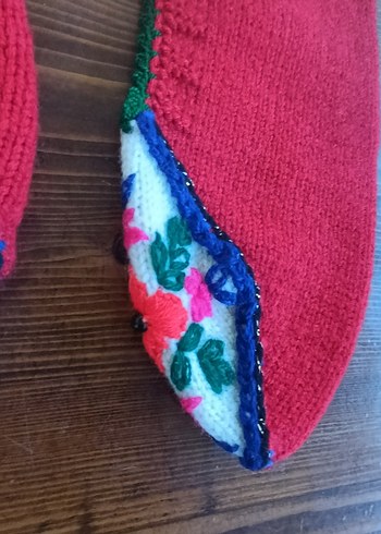 Nakışlı Renkli Örgü Kadın Terlik - Görsel 2