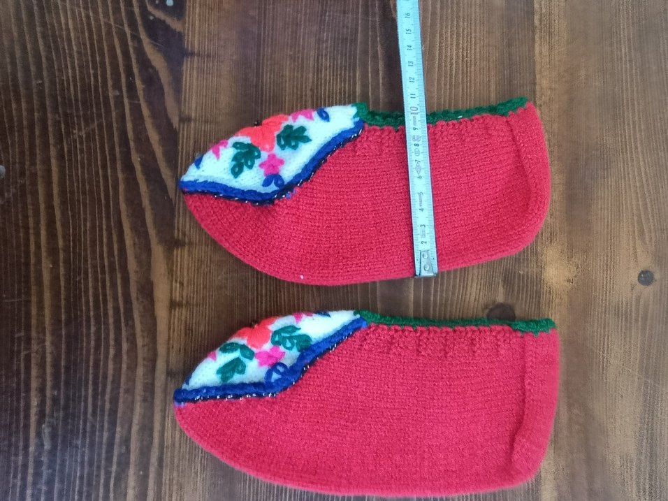 Nakışlı Renkli Örgü Kadın Terlik - Görsel 5