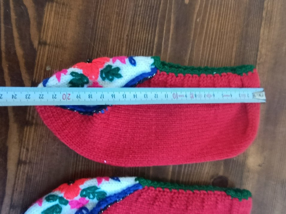 Nakışlı Renkli Örgü Kadın Terlik - Görsel 4