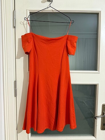 Zara turuncu elbise