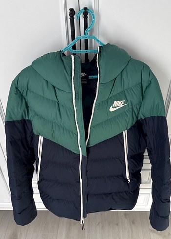 Nike Orijinal Yesil Siyah Fermuarli Erkek Mont