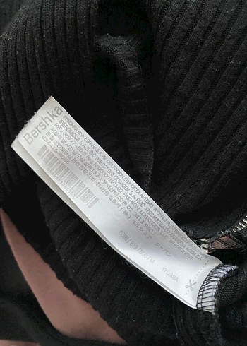 Bershka Siyah Fermuarlı Uzun Kollu Crop Top - Görsel 4