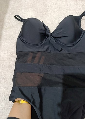 42 Beden Siyah Strappy Midi Mayo