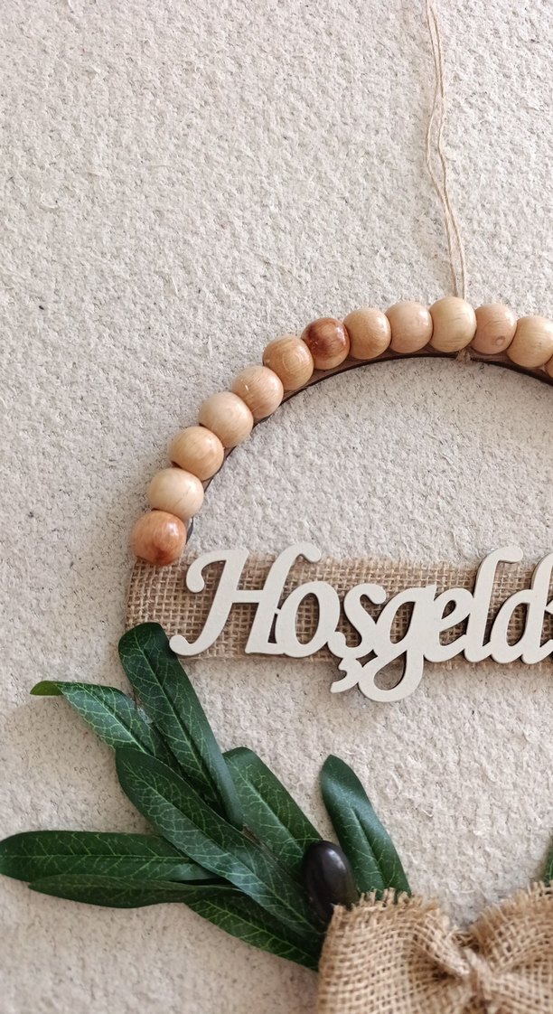 Hoşgeldiniz Yazılı Kapı Süsü - Görsel 2