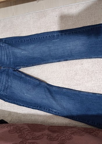 Kadın Mavi Denim  Kot Pantolon - Görsel 2
