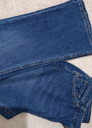 Kadın Mavi Denim  Kot Pantolon - Görsel 6