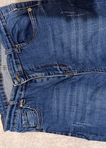 Kadın Mavi Denim  Kot Pantolon - Görsel 4